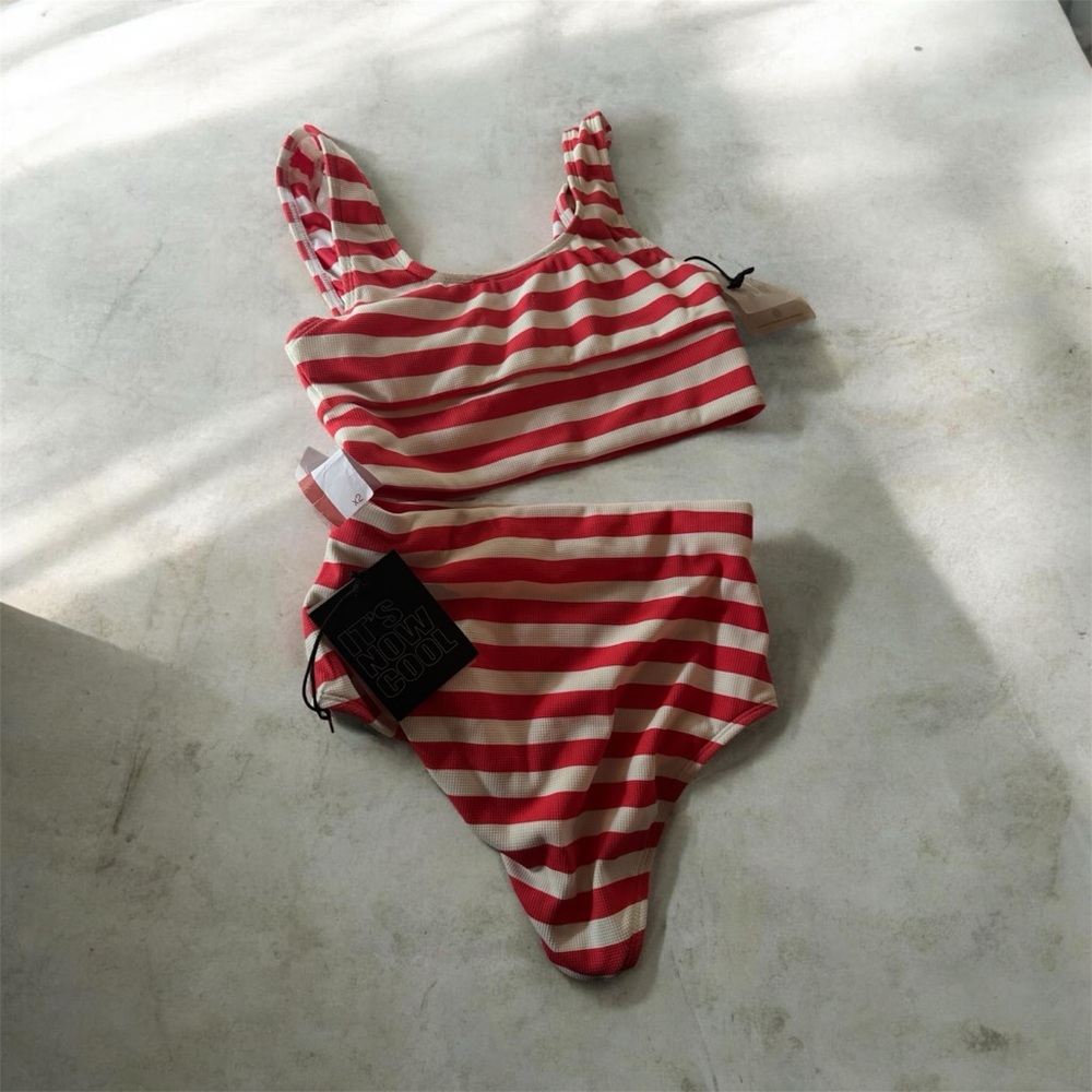 NWT It’s Now Cool- Striped Bikini Set